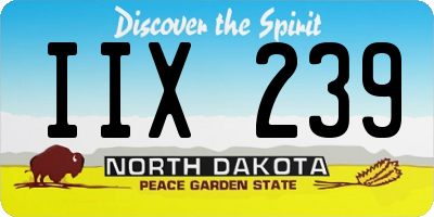 ND license plate IIX239