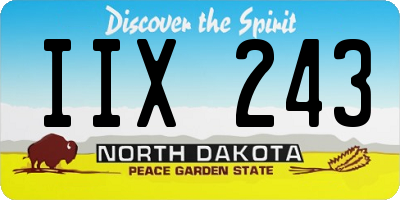ND license plate IIX243