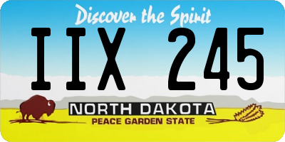 ND license plate IIX245