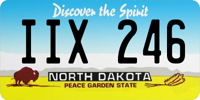 ND license plate IIX246