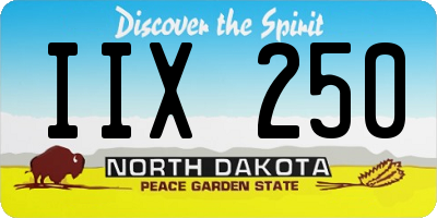 ND license plate IIX250