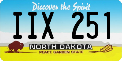 ND license plate IIX251