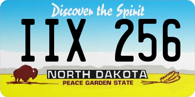 ND license plate IIX256