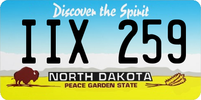 ND license plate IIX259