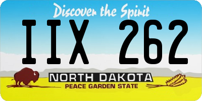 ND license plate IIX262