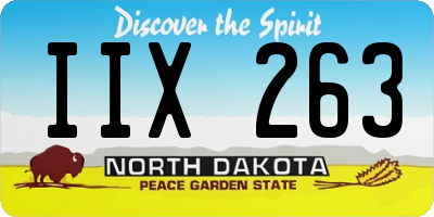 ND license plate IIX263
