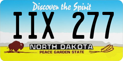 ND license plate IIX277