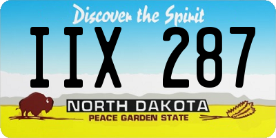 ND license plate IIX287