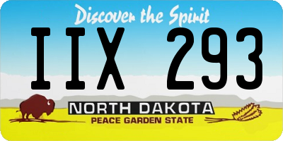 ND license plate IIX293