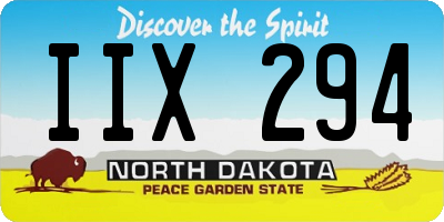 ND license plate IIX294