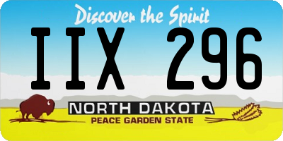 ND license plate IIX296