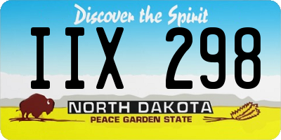 ND license plate IIX298
