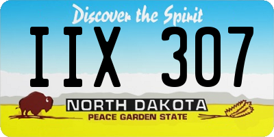 ND license plate IIX307