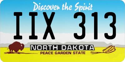 ND license plate IIX313