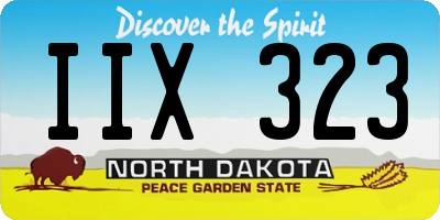 ND license plate IIX323