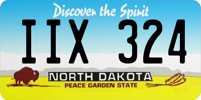ND license plate IIX324