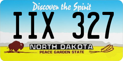 ND license plate IIX327
