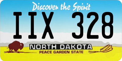 ND license plate IIX328