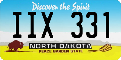 ND license plate IIX331