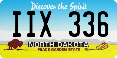 ND license plate IIX336
