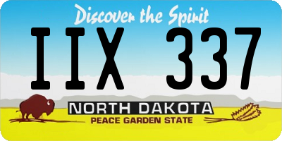 ND license plate IIX337