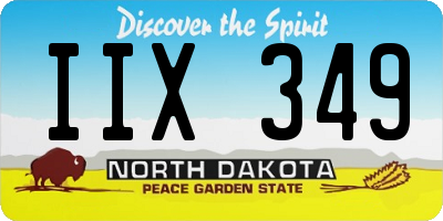 ND license plate IIX349
