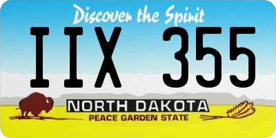 ND license plate IIX355