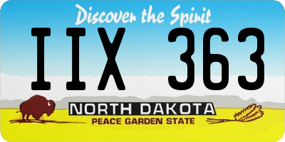 ND license plate IIX363