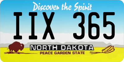 ND license plate IIX365