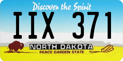 ND license plate IIX371