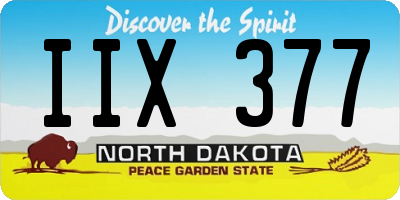 ND license plate IIX377