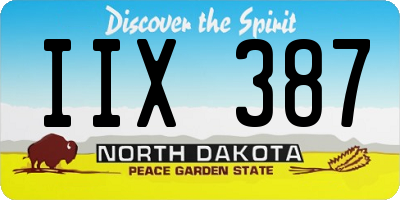 ND license plate IIX387