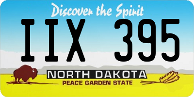ND license plate IIX395