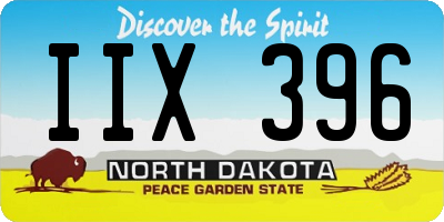 ND license plate IIX396