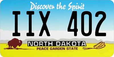ND license plate IIX402