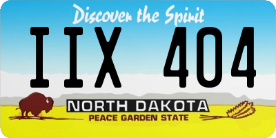 ND license plate IIX404