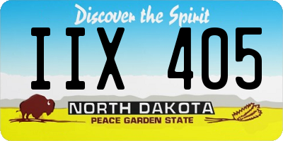 ND license plate IIX405