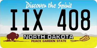 ND license plate IIX408