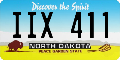 ND license plate IIX411