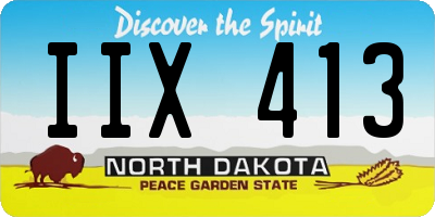 ND license plate IIX413