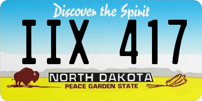 ND license plate IIX417