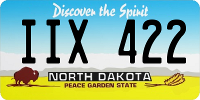 ND license plate IIX422