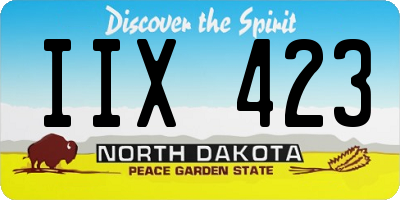 ND license plate IIX423