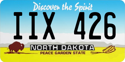 ND license plate IIX426