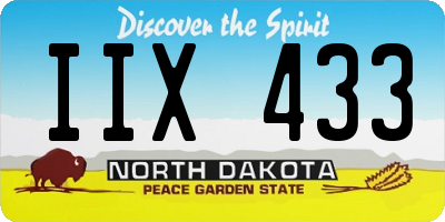 ND license plate IIX433