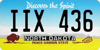 ND license plate IIX436