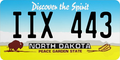 ND license plate IIX443
