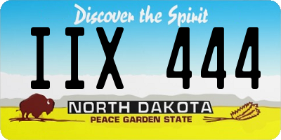 ND license plate IIX444