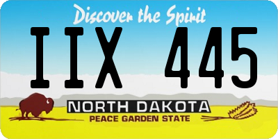 ND license plate IIX445