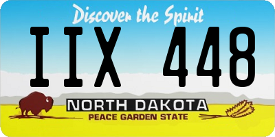 ND license plate IIX448